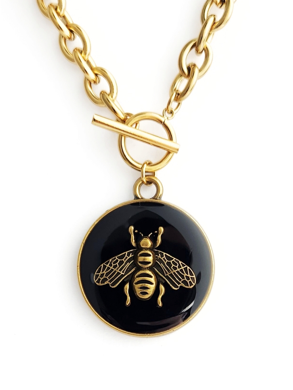 Gucci - Repurposed Bee Charm Necklace